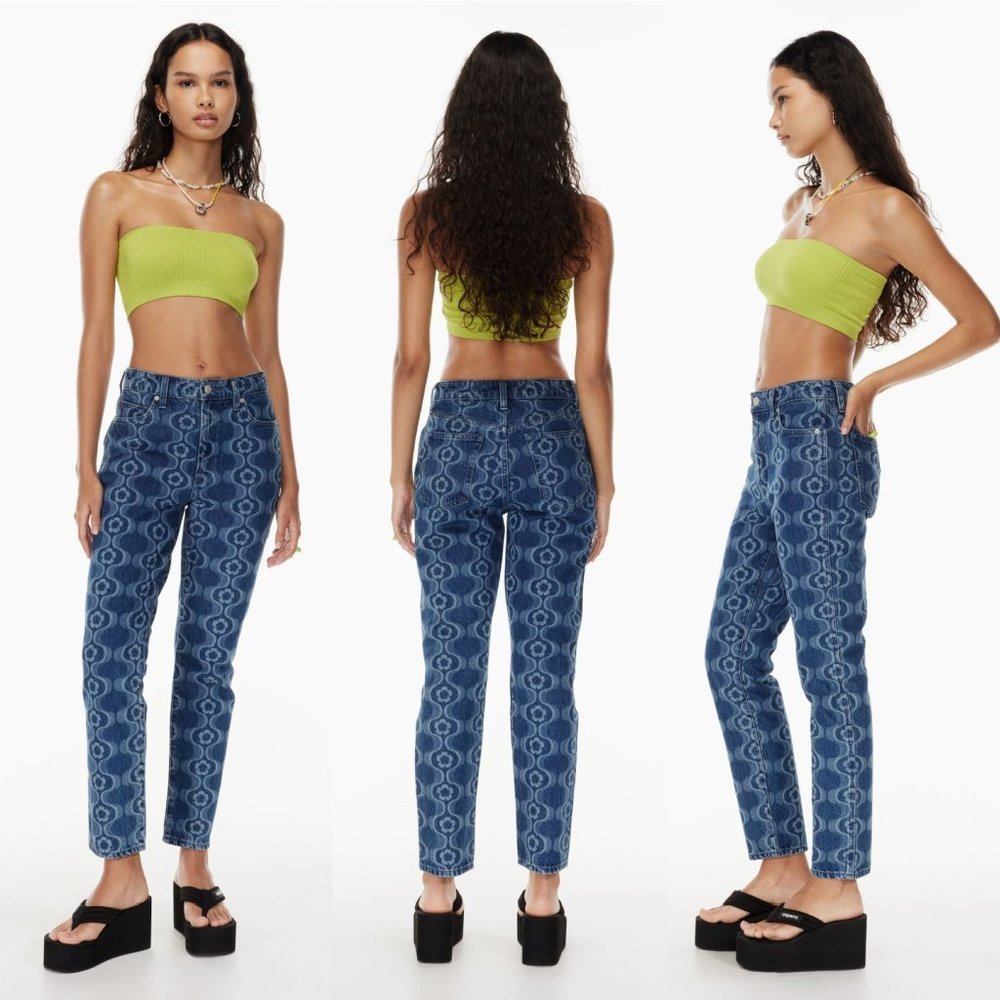 ARITZIA | Sun-deh Best Zola High Waisted Mom Jean in Kaleidoscope Medium Blue